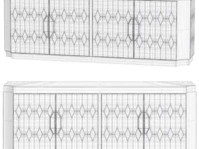 SAVOY BUFFET SIDEBOARD Low-poly 3D model
