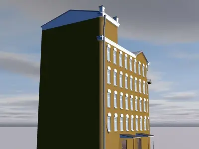 Five stored house 3D model