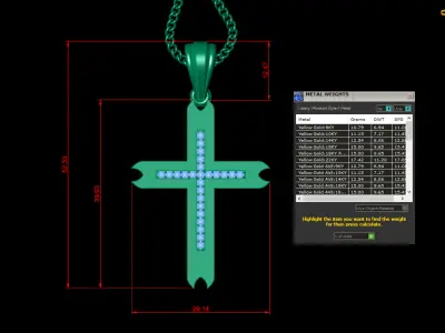 Cross Light Gold 4CP005 3DM STL 3D print model purchase