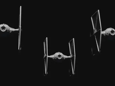 Classic Tie Fighter Low-poly 3D model