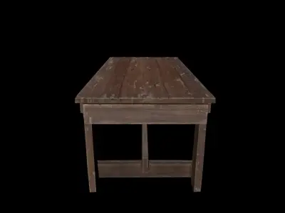 Wooden Table Free low-poly 3D model buy
