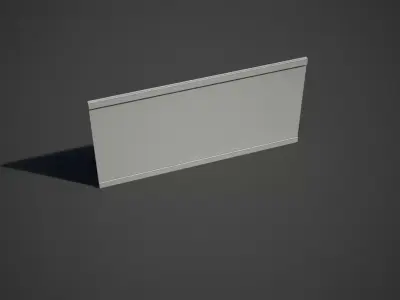 Simple Hoarding model Site Segregation Low-poly 3D model