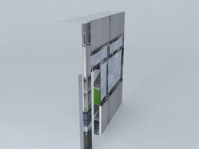 Office Doorway with Window 3D model