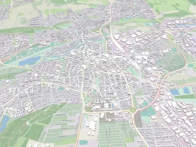 Cityscape Hildesheim Germany 3D model