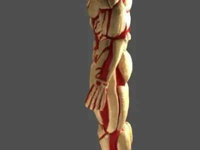 Armour Titan - Attack on Titan 3D model Blender rigged ready Low-poly 3D model