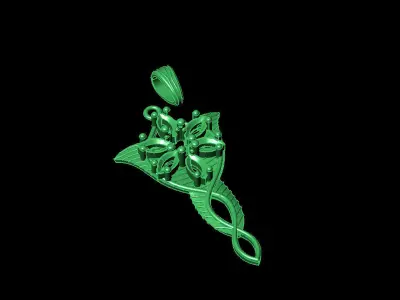 Ready to print jewelry pendant 3D print model