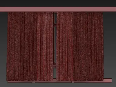 Curtains with Window 8 3D model