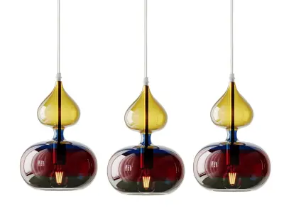 Colorful Pendant Lights 3D model