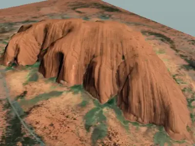 Uluru Ayers Rock 3D model Low-poly 3D model