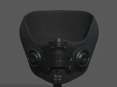 Gas mask respirator scifi futuristic 3d  Low-poly 3D model