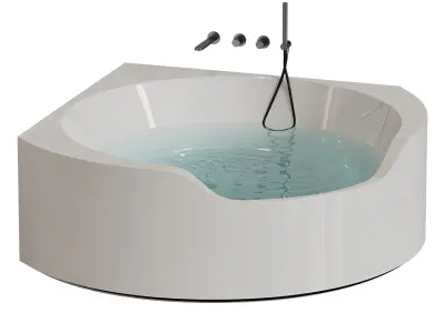 OFURO bathtub with led lighting Low-poly 3D model