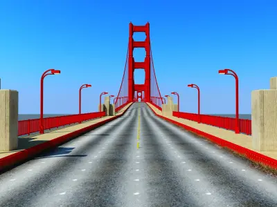 Golden Gate Bridge 3D model