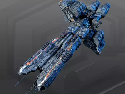 SF Dreadnought 2E Low-poly 3D model