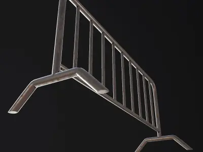 Street Barricade -PBR Game Ready Low-poly 3D model