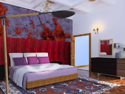Bedroom - modern Free 3D model