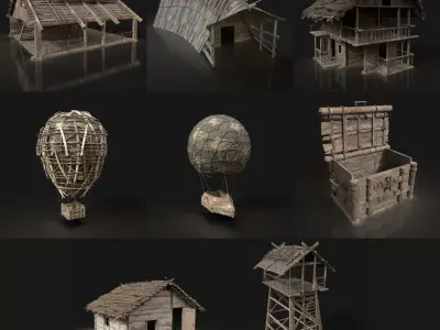  BIGGEST AAA HOUSES BUILDER PACK COLLECTION VIKING ORC PRIMAL 