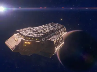 Star Trek Batris Talarian Freighter Starship 3D model