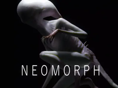 Alien Covenant Neomorph 3D Model Low-poly 3D model