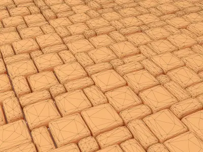 Paving stone old 3D model