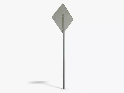 Tunnel Sign Low-poly 3D model