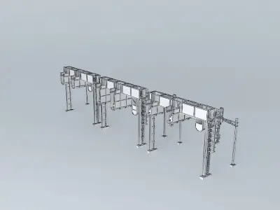 Swiss track objects Free 3D model