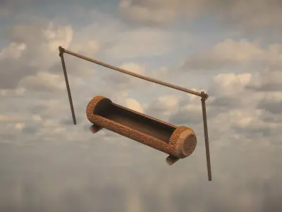 Western Horse Feed Low-poly 3D model