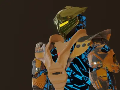 sci-fi characters  Low-poly 3D model