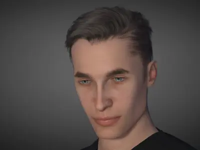 3D character realestic fully rigged 3D model