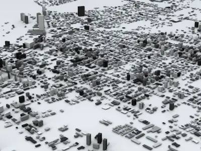 Santiago Streets and Buildings 3D model