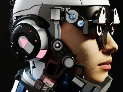 Sci-fi Character Cyborg 002 3D model