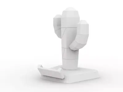 Cactus Phone Holder 3D Printable 3D print model