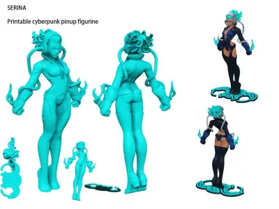 Cyberpunk Pinup 3D print model