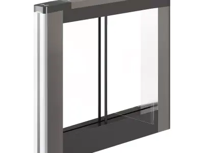 High-speed turnstile with swing doors 3D model