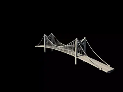 Suspension Bridge 04 3D model