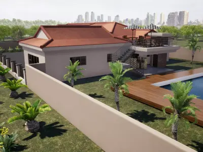 Four Bedroom Single Story  3D model