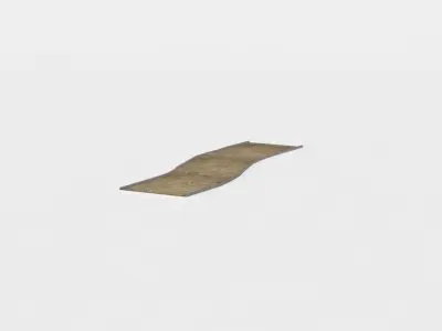Road long piece of metal Low-poly 3D model