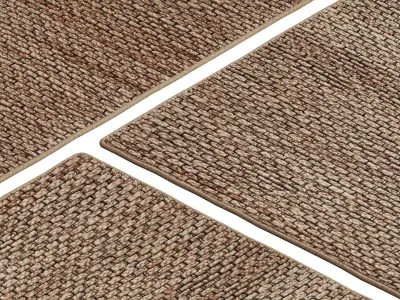Carpet set 3224 - Hand-Woven Natural Rug - 5K 3D model