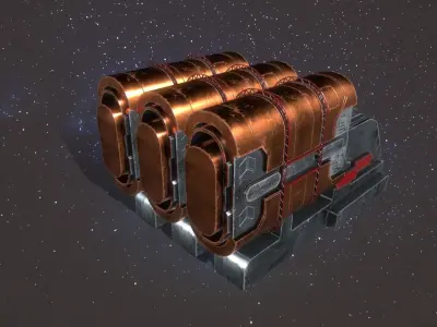 SCI-FI Containner prop space ship Low-poly 3D model