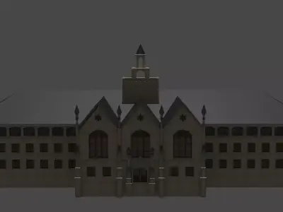 Gothic German School Low-poly 3D model