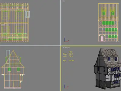 Medieval House 1 3D model