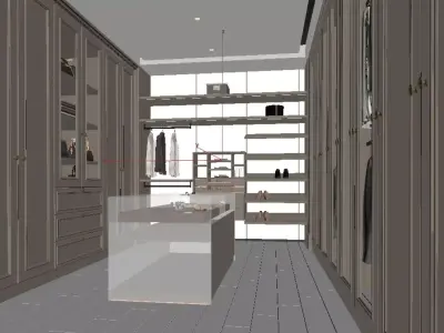 French dressing room 3D model