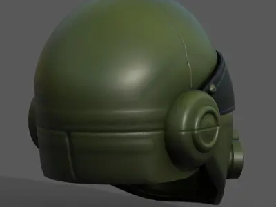 Helmet scifi military combat 3d model low  Low-poly 3D model buy