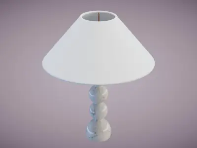 Marble Table Lamp Low-poly 3D model