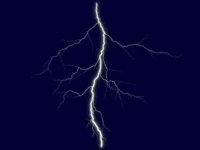 Realistic 3D Lightning CG-02 Low-poly 3D model