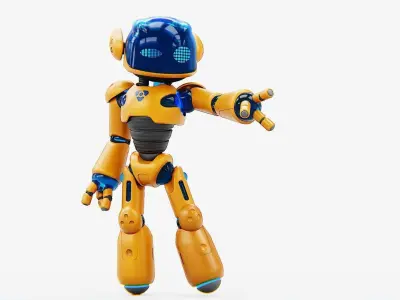 UTILITY BOT MONICA RIGGED 3D model