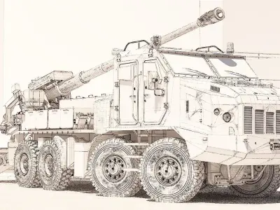 Bogdana Howitzer ver 3 3D model