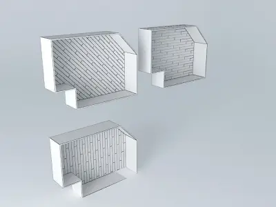 Parquet pair of cubes Free 3D model