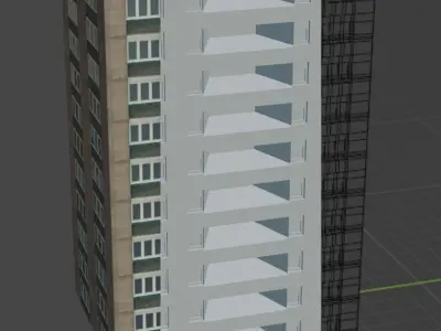 Building in minecraft Low-poly 3D model