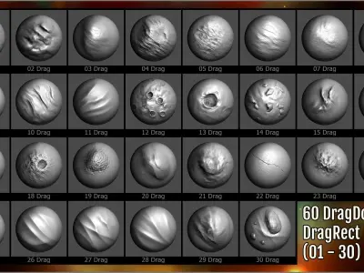 Alien Planet Maker 300 ZBrush Brushes 3D model