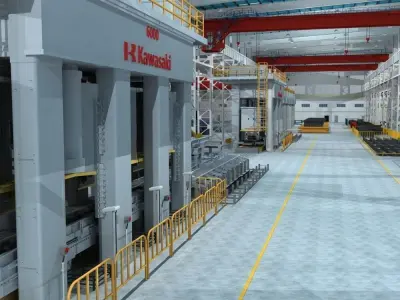 Factory Interrior Scene  3D model